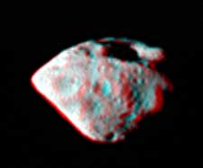 Citra 3 Dimensi asteroid Steins. Kredit : ESA