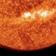 Flare Matahari kelas C4 yang dipotret SOHO. kredit : SOHO
