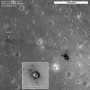 Lokasi pendaratan Apollo 14 di Bulan. Tampak lokasi turunnya modul Antares dan jejak perjalanan astronot. Kredit : NASA's Goddard Space Flight Center/ASU