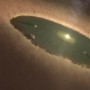 Piringan gas dan debu lokasi pembentukan planetesimal. kredit : NASA/ JPL-Caltech/ T. Pyle (SSC)